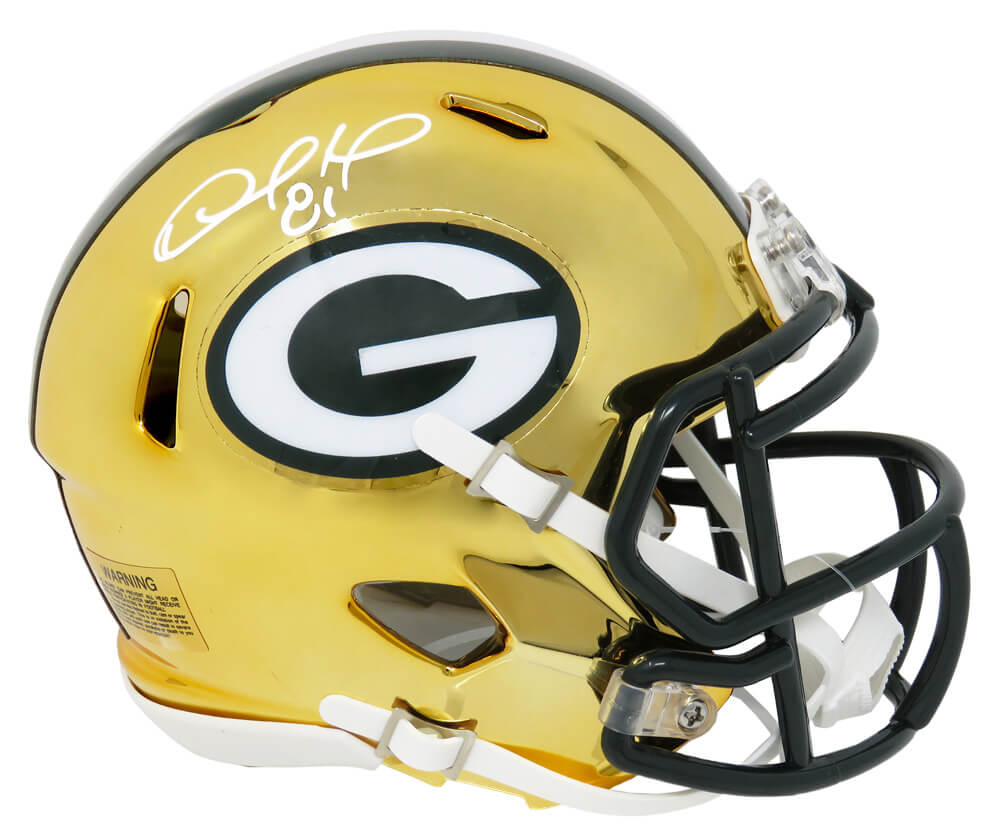 Desmond Howard Signed Green Bay Packers Chrome Riddell Speed Mini Helmet - HOWMIN304 - Desmond Howard Signed Green Bay Packers Chrome Riddell Speed Mini Helmet product image