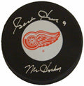 Gordie Howe Signed Red Wings Logo Hockey Puck w/Mr. Hockey - HOWPUC400 - Gordie Howe Signed Red Wings Logo Hockey Puck w/Mr. Hockey product image