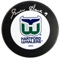 Gordie Howe Signed Hartford Whalers Logo Hockey Puck - HOWPUC403 - Gordie Howe Signed Hartford Whalers Logo Hockey Puck product image