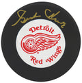 Gordie Howe Signed Detroit Red Wings Large Logo Hockey Puck (In Gold) - (JSA COA) - HOWPUC407 - Gordie Howe Signed Detroit Red Wings Large Logo Hockey Puck (In Gold) - (JSA COA) product image