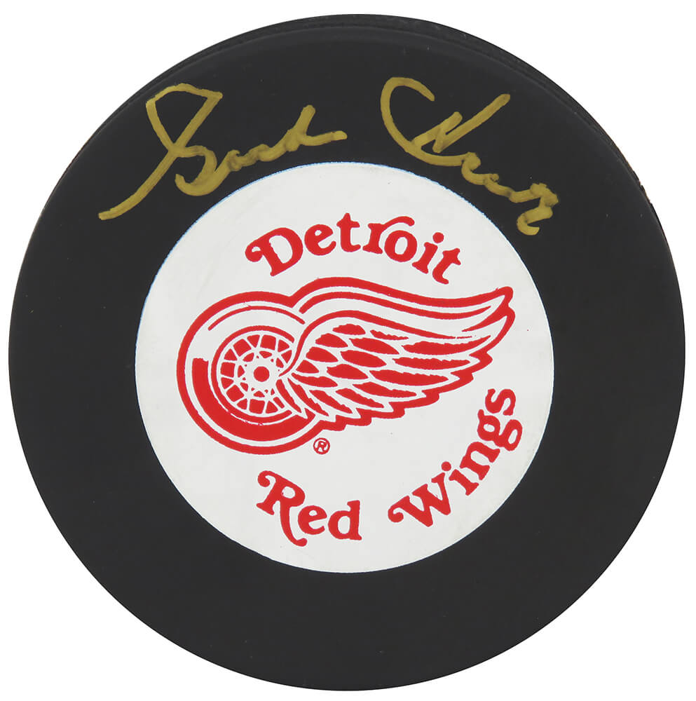 Gordie Howe Signed Detroit Red Wings Large Logo Hockey Puck (In Gold) - (JSA COA) - HOWPUC407 - Gordie Howe Signed Detroit Red Wings Large Logo Hockey Puck (In Gold) - (JSA COA) product image