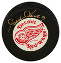 Gordie Howe Signed Red Wings Large Logo With White Background Hockey Puck - (JSA COA) - HOWPUC411 - Gordie Howe Signed Red Wings Large Logo With White Background Hockey Puck - (JSA COA) product image