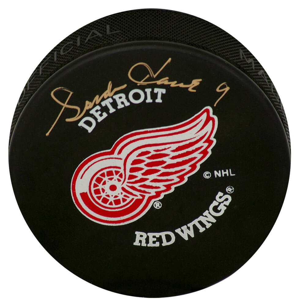 Gordie Howe Signed Detroit Red Wings Hockey Puck - (JSA COA) - HOWPUC413 - Gordie Howe Signed Detroit Red Wings Hockey Puck - (JSA COA) product image