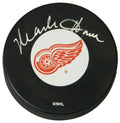 Mark Howe Signed Detroit Red Wings Logo Hockey Puck - HOWPUC420 - Mark Howe Signed Detroit Red Wings Logo Hockey Puck product image
