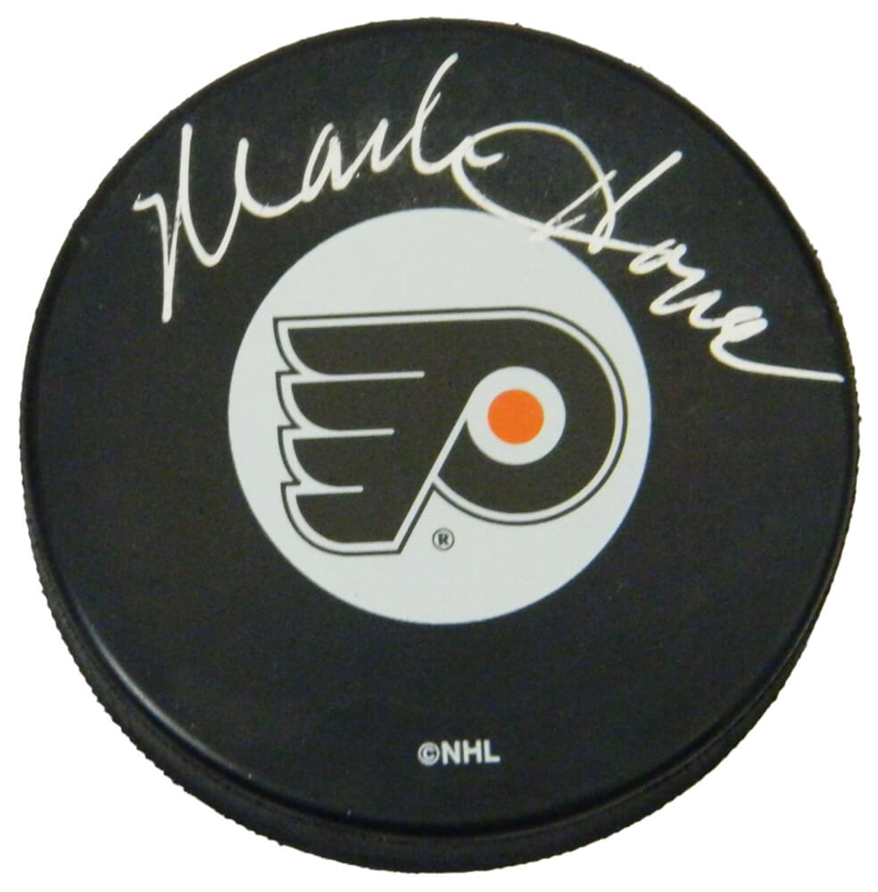 Mark Howe Signed Philadelphia Flyers Logo Hockey Puck - HOWPUC421 - Mark Howe Signed Philadelphia Flyers Logo Hockey Puck product image