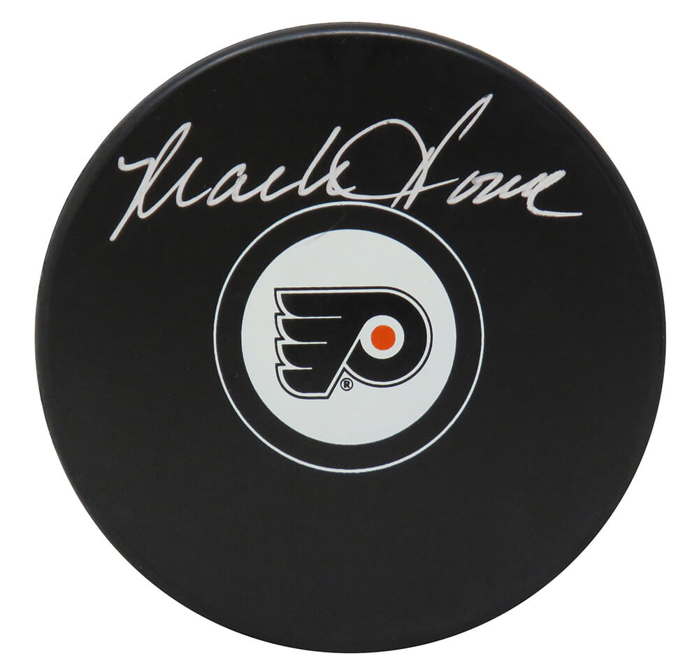 Mark Howe Signed Philadelphia Flyers Hockey Puck - HOWPUC422 - Mark Howe Signed Philadelphia Flyers Hockey Puck product image