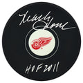 Mark Howe Signed Detroit Red Wings Logo Hockey Puck w/HOF 2011 - HOWPUC424 - Mark Howe Signed Detroit Red Wings Logo Hockey Puck w/HOF 2011 product image