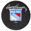 Harry Howell Signed New York Rangers Logo Hockey Puck - HOWPUC430 - Harry Howell Signed New York Rangers Logo Hockey Puck product image