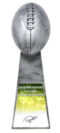 Desmond Howard Signed Football World Champion 15 Inch Replica Silver Trophy - HOWTRO300 - Desmond Howard Signed Football World Champion 15 Inch Replica Silver Trophy product image