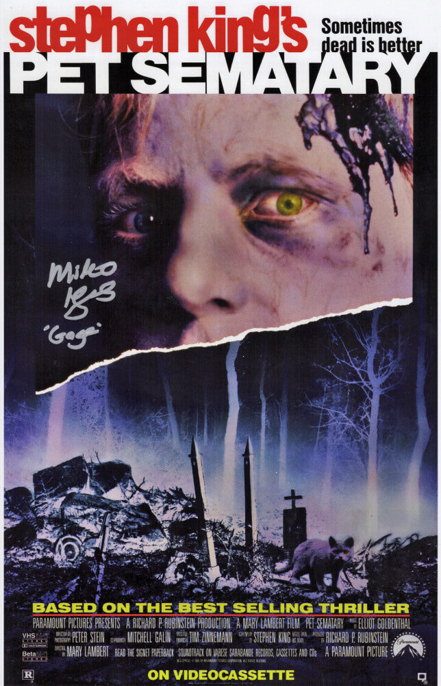 Miko Hughes Signed Pet Sematary 11x17 Movie Poster w/Gage - HUGPST500 - Miko Hughes Signed Pet Sematary 11x17 Movie Poster w/Gage product image