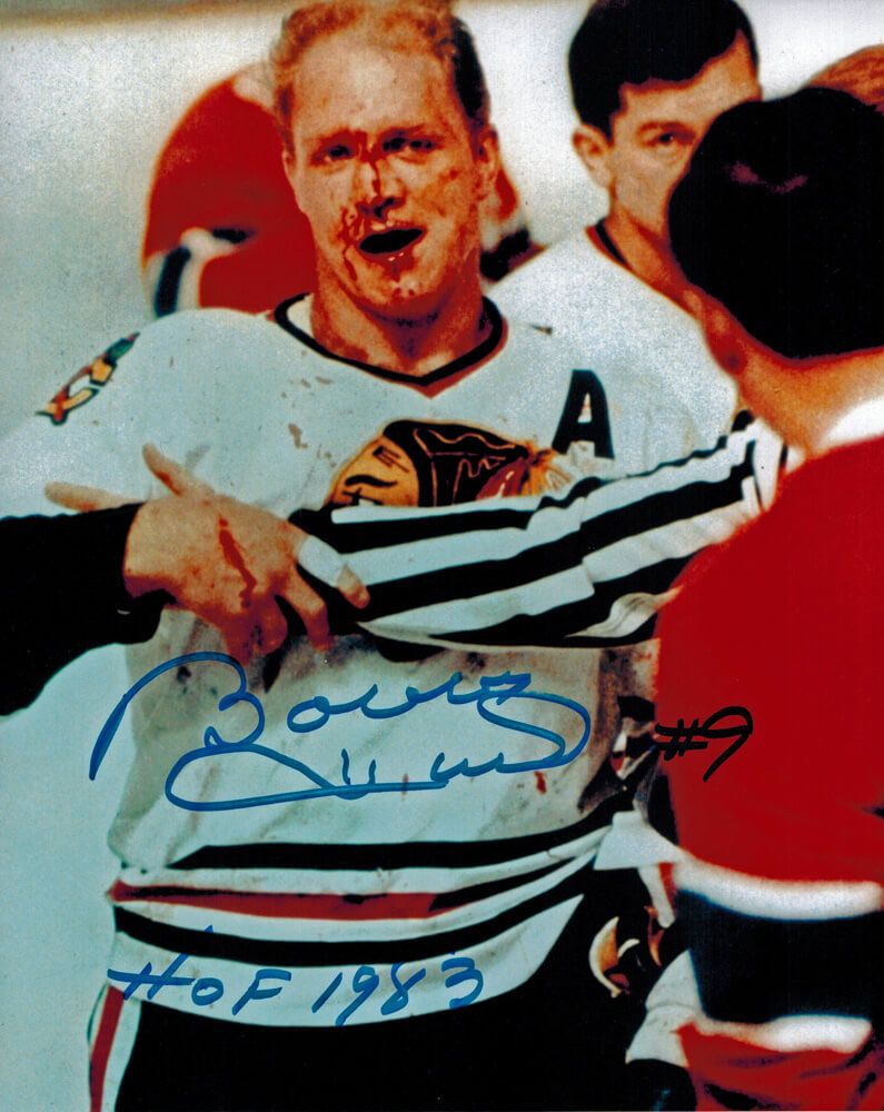 Bobby Hull Signed Blackhawks Blood 8x10 Photo w/HOF 1983 - HUL08P401 - Bobby Hull Signed Blackhawks Blood 8x10 Photo w/HOF 1983 product image