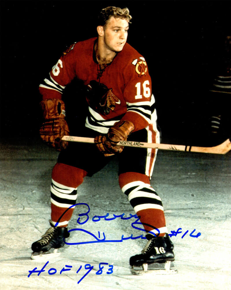 Bobby Hull Signed Blackhawks Color Stance 8x10 Photo w/HOF 1983 - HUL08P411 - Bobby Hull Signed Blackhawks Color Stance 8x10 Photo w/HOF 1983 product image