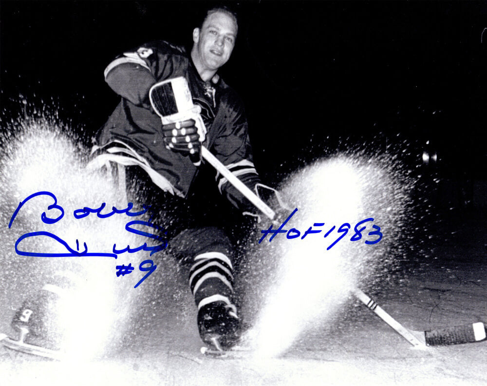 Bobby Hull Signed Blackhawks B&W Ice Splash 8x10 Photo w/HOF 1983 - HUL08P412 - Bobby Hull Signed Blackhawks B&W Ice Splash 8x10 Photo w/HOF 1983 product image