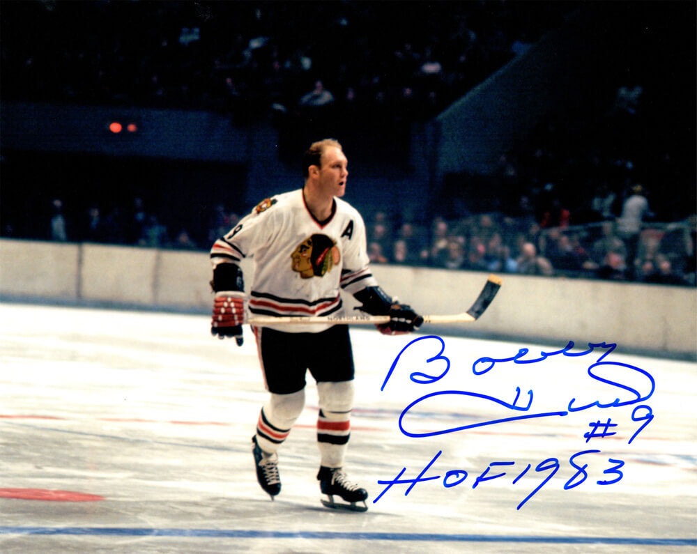Bobby Hull Signed Blackhawks Horizontal Action 8x10 Photo w/HOF 1983 - HUL08P418 - Bobby Hull Signed Blackhawks Horizontal Action 8x10 Photo w/HOF 1983 product image