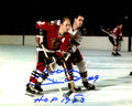 Bobby Hull Signed Blackhawks Defending Action 8x10 Photo w/HOF 1983 - HUL08P420 - Bobby Hull Signed Blackhawks Defending Action 8x10 Photo w/HOF 1983 product image