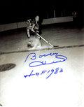 Bobby Hull Signed Blackhawks On Ice B&W 8x10 Photo w/HOF 1983 - HUL08P423 - Bobby Hull Signed Blackhawks On Ice B&W 8x10 Photo w/HOF 1983 product image