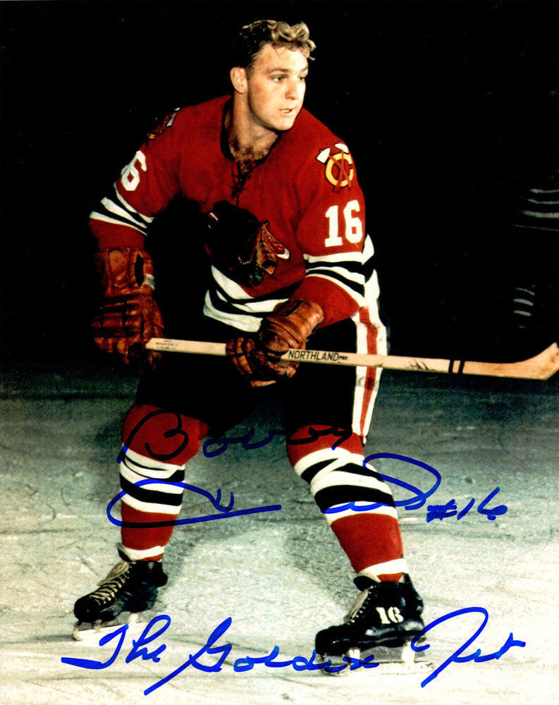 Bobby Hull Signed Chicago Blackhawks Color Stance 8x10 Photo w/The Golden Jet - HUL08P432 - Bobby Hull Signed Chicago Blackhawks Color Stance 8x10 Photo w/The Golden Jet product image