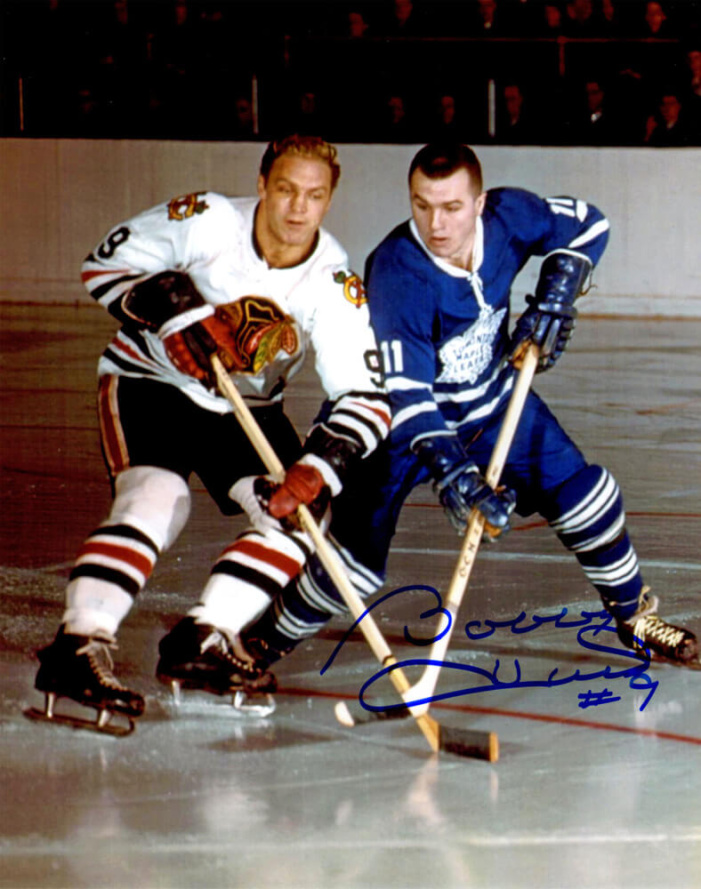 Bobby Hull Signed Blackhawks vs Maple Leafs Color 8x10 Photo - HUL08P441 - Bobby Hull Signed Blackhawks vs Maple Leafs Color 8x10 Photo product image