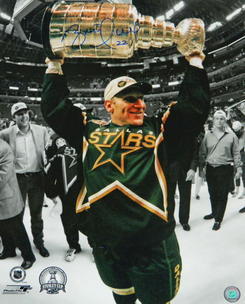 Brett Hull Signed Dallas Stars Holding 1999 Stanley Cup 16x20 Photo - HUL16P476 - Brett Hull Signed Dallas Stars Holding 1999 Stanley Cup 16x20 Photo product image