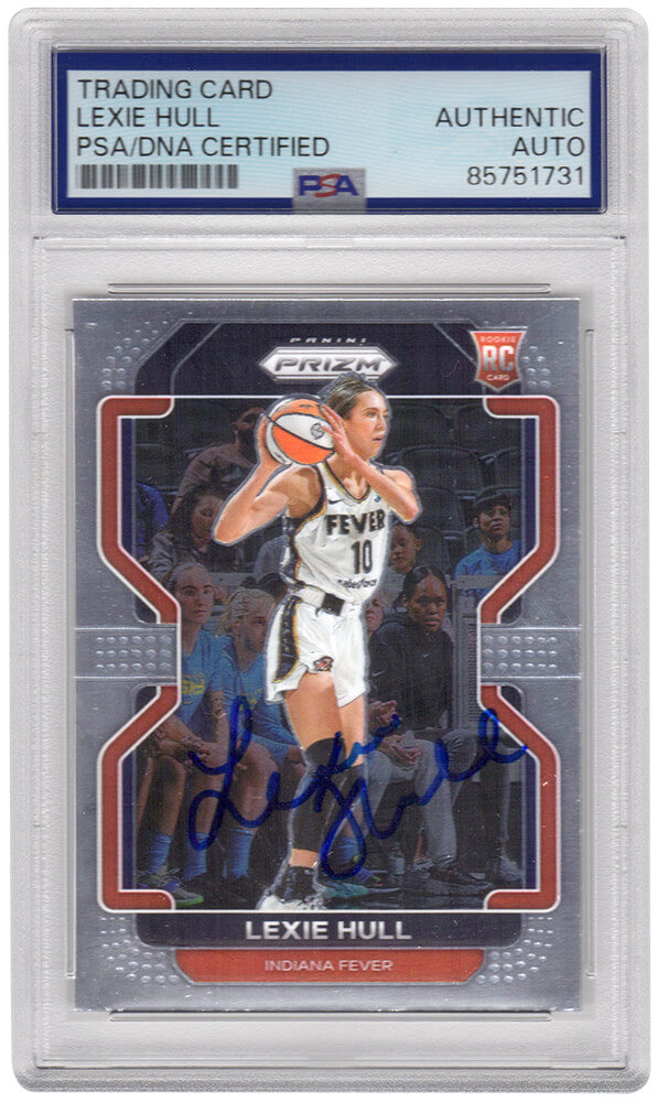 Lexie Hull Signed Indiana Fever 2022 Panini Prizm WNBA Rookie Basketball Card #186 - (PSA Encapsulated) - HULCAR200 - Lexie Hull Signed Indiana Fever 2022 Panini Prizm WNBA Rookie Basketball Card #186 - (PSA Encapsulated) product image