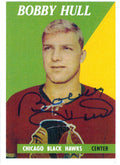 Bobby Hull Signed Blackhawks 1958-59 Rookie Re-print Card #66 - HULCAR402 - Bobby Hull Signed Blackhawks 1958-59 Rookie Re-print Card #66 product image