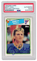 Brett Hull Signed St Louis Blues 1988 Topps Hockey Rookie Trading Card #66 - (PSA/DNA Encapsulated) - HULCAR479 - Brett Hull Signed St Louis Blues 1988 Topps Hockey Rookie Trading Card #66 - (PSA/DNA Encapsulated) product image