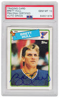 Brett Hull Signed St Louis Blues 1988 Topps Hockey Rookie Trading Card #66 - (PSA/DNA - Auto Grade 10) - HULCAR480 - Brett Hull Signed St Louis Blues 1988 Topps Hockey Rookie Trading Card #66 - (PSA/DNA - Auto Grade 10) product image