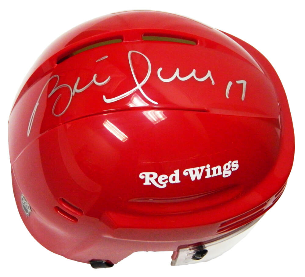 Brett Hull Signed Detroit Red Wings Hockey Mini Helmet - HULMIN476 - Brett Hull Signed Detroit Red Wings Hockey Mini Helmet product image