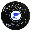 Brett Hull Signed St Louis Blue Logo Hockey Puck w/HOF'2009 - HULPUC477 - Brett Hull Signed St Louis Blue Logo Hockey Puck w/HOF'2009 product image