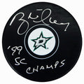 Brett Hull Signed Dallas Stars Logo Hockey Puck w/99 SC Champs - HULPUC480 - Brett Hull Signed Dallas Stars Logo Hockey Puck w/99 SC Champs product image