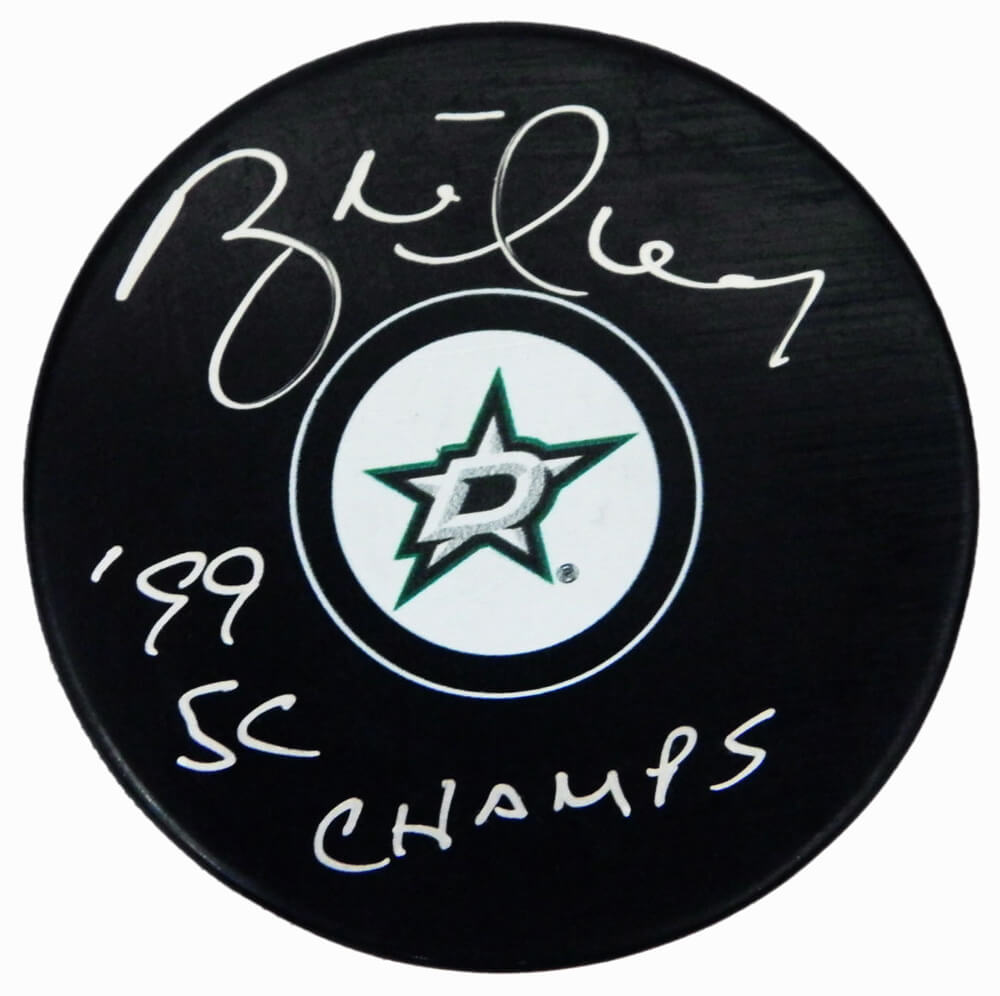 Brett Hull Signed Dallas Stars Logo Hockey Puck w/99 SC Champs - HULPUC480 - Brett Hull Signed Dallas Stars Logo Hockey Puck w/99 SC Champs product image
