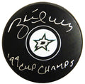 Brett Hull Signed Dallas Stars Logo Hockey Puck w/99 Cup Champs - HULPUC485 - Brett Hull Signed Dallas Stars Logo Hockey Puck w/99 Cup Champs product image