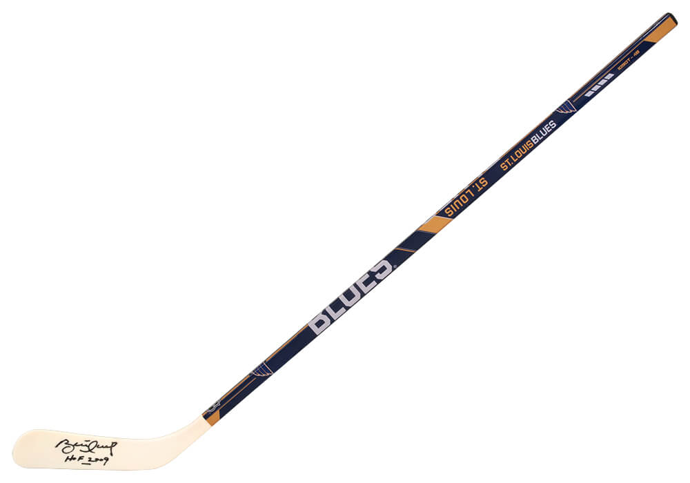 Brett Hull Signed Franklin St. Louis Blues Logo 48 Inch Full Size Hockey Stick w/HOF 2009 - HULSTK481 - Brett Hull Signed Franklin St. Louis Blues Logo 48 Inch Full Size Hockey Stick w/HOF 2009 product image