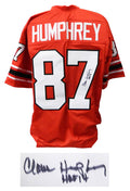 Claude Humphrey Signed Red Throwback Custom Football Jersey w/HOF'14 - HUMJRY300 - Claude Humphrey Signed Red Throwback Custom Football Jersey w/HOF'14 product image