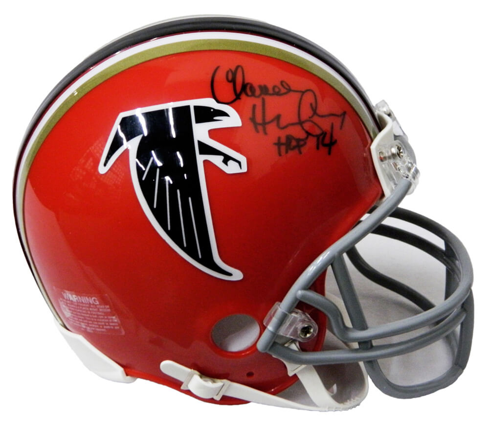 Claude Humphrey Signed Atlanta Falcons Red Throwback Riddell Mini Helmet w/HOF'14 - HUMMIN300 - Claude Humphrey Signed Atlanta Falcons Red Throwback Riddell Mini Helmet w/HOF'14 product image