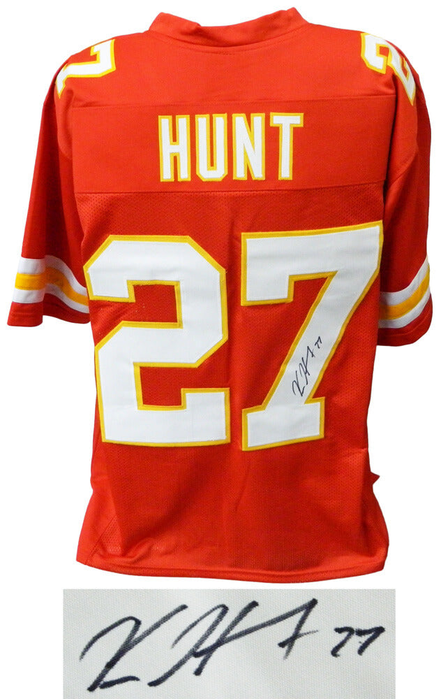 Kareem Hunt Signed Red Custom Football Jersey - HUNJRY300 - Kareem Hunt Signed Red Custom Football Jersey product image