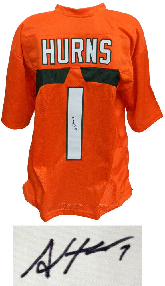 Allen Hurns Signed Orange & Green Custom College Football Jersey - HURJRY302 - Allen Hurns Signed Orange & Green Custom College Football Jersey product image