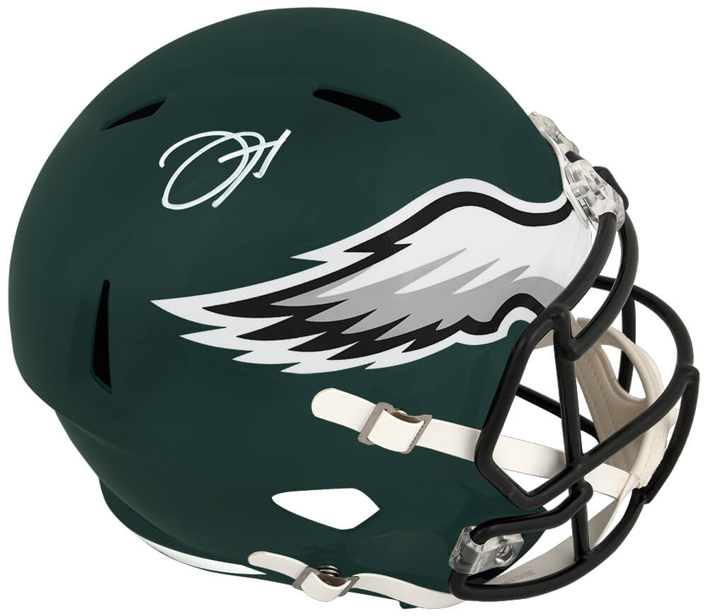 Jalen Hurts Signed Philadelphia Eagles Riddell Full Size Speed Replica Helmet (Beckett) - HURREP300 - Jalen Hurts Signed Philadelphia Eagles Riddell Full Size Speed Replica Helmet (Beckett) product image