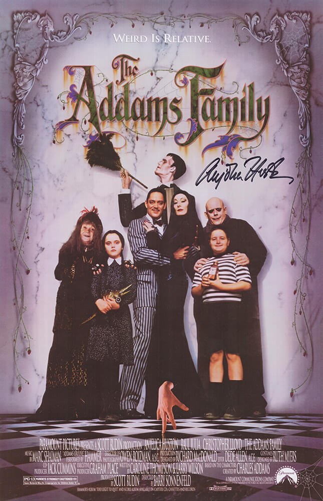 Anjelica Huston Signed The Addams Family 11x17 Movie Poster - HUSPST500 - Anjelica Huston Signed The Addams Family 11x17 Movie Poster product image