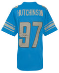 Aidan Hutchinson Signed Blue Custom Football Jersey - HUTJRY300 - Aidan Hutchinson Signed Blue Custom Football Jersey product image