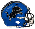 Aidan Hutchinson Signed Detroit Lions 2024 Alternate Blue Riddell Full Size Speed Replica Helmet - HUTREP300 - Aidan Hutchinson Signed Detroit Lions 2024 Alternate Blue Riddell Full Size Speed Replica Helmet product image