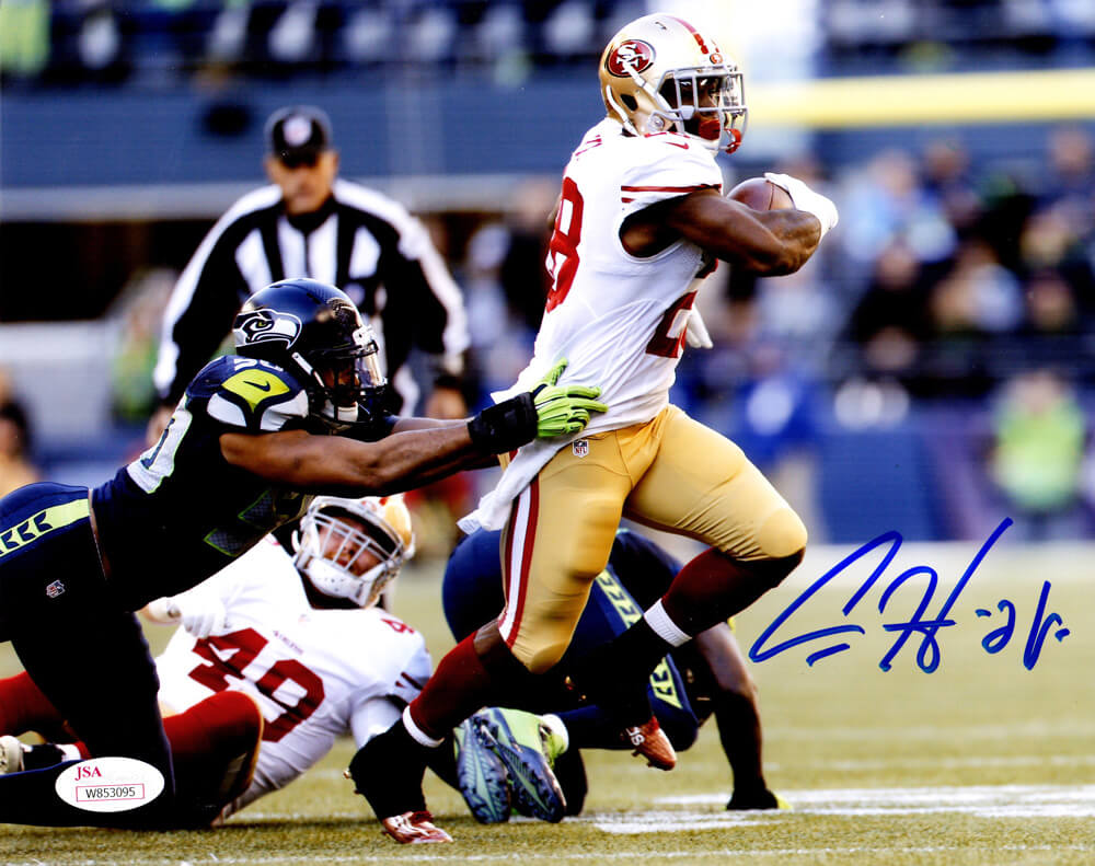 Carlos Hyde Signed San Francisco 49ers Action 8x10 Photo  (JSA) - HYD08P300MYS - Carlos Hyde Signed San Francisco 49ers Action 8x10 Photo (JSA) product image