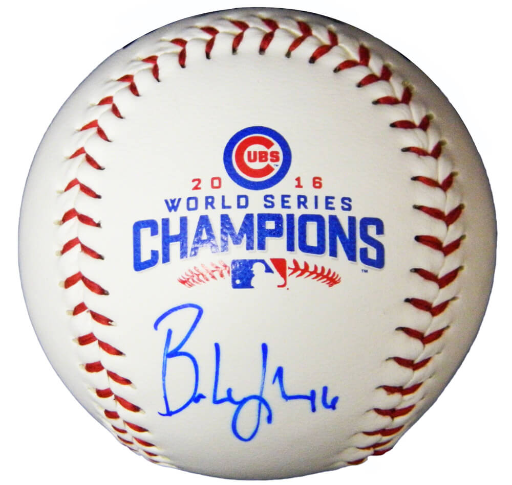 Brandon Hyde Signed Chicago Cubs 2016 World Series Champions Logo Baseball - HYDBSB102 - Brandon Hyde Signed Chicago Cubs 2016 World Series Champions Logo Baseball product image