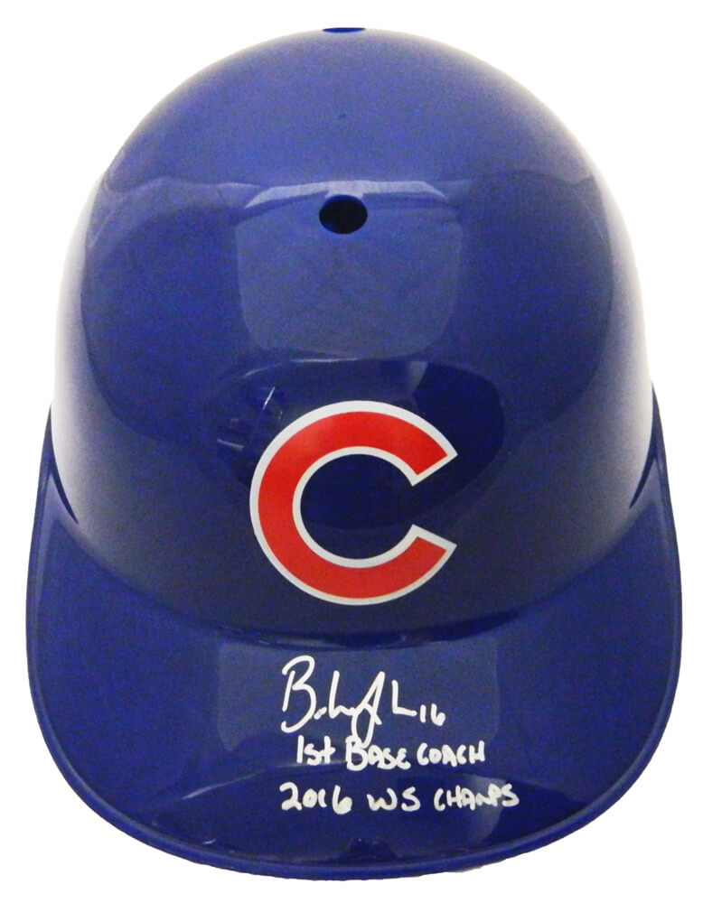 Brandon Hyde Signed Chicago Cubs Replica Batting Helmet w/2016 WS Champs, 1st Base Coach - HYDBTH101 - Brandon Hyde Signed Chicago Cubs Replica Batting Helmet w/2016 WS Champs, 1st Base Coach product image