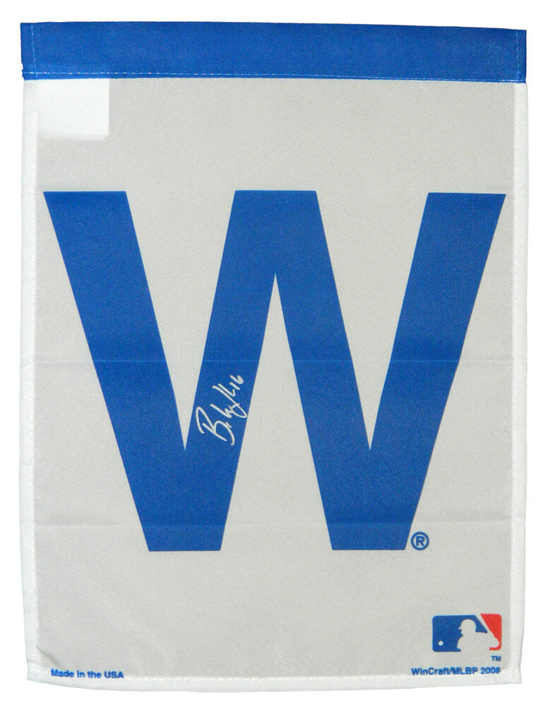Brandon Hyde Signed Chicago Cubs 11x15 White W Garden Flag - HYDFLG100 - Brandon Hyde Signed Chicago Cubs 11x15 White W Garden Flag product image