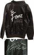 Henry Winkler Signed Happy Days The Fonz Costume Brown Biker Jacket w/Fonz - WINJRY500 - Henry Winkler Signed Happy Days The Fonz Costume Brown Biker Jacket w/Fonz product image