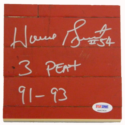 Horace Grant Signed Autographed Bulls Chicago Stadium Original Floor Piece w/3 Peat 1991-93 - GRAFLO200 - Horace Grant Signed Autographed Bulls Chicago Stadium Original Floor Piece w/3 Peat 1991-93 product image