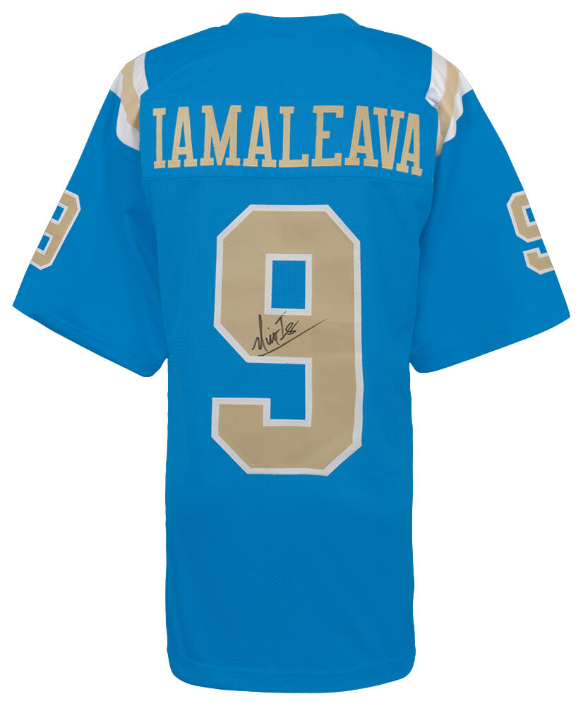 Nico Iamaleava Signed Blue Custom College Football Jersey - IAMJRY300 - Nico Iamaleava Signed Blue Custom College Football Jersey product image