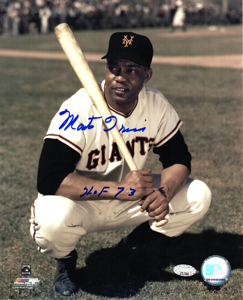 Monte Irvin Signed Giants Pose 8x10 Photo w/HOF'73 - IRV08P100 - Monte Irvin Signed Giants Pose 8x10 Photo w/HOF'73 product image
