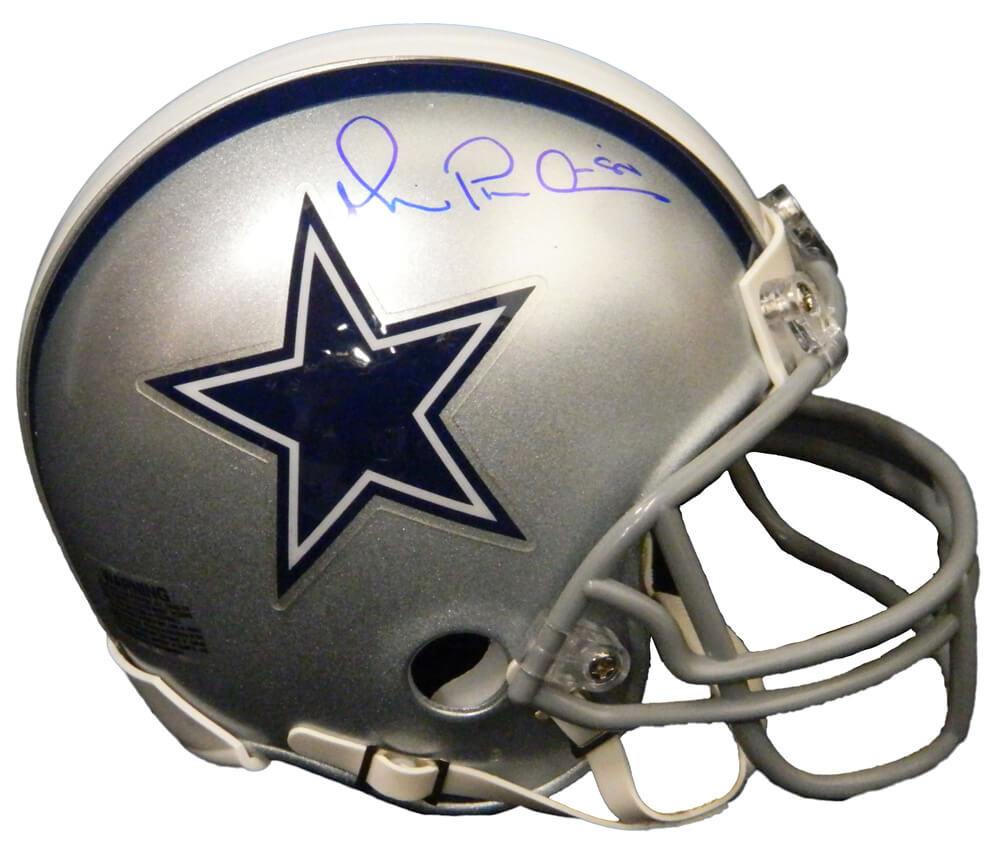 Michael Irvin Signed Dallas Cowboys Riddell Mini Helmet - IRVMIN300 - Michael Irvin Signed Dallas Cowboys Riddell Mini Helmet product image